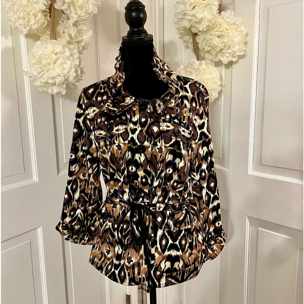 ELEMENTZ  Animal Print Top/Jacket